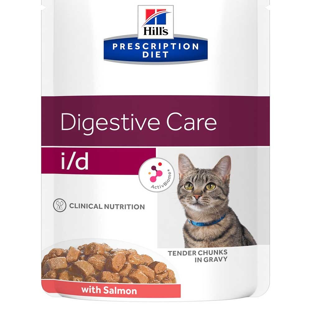 Hill's Feline i/d Salmon 85 г - диета консервы (пауч) для кошек с проблемами ЖКТ (лосось) 3409LN