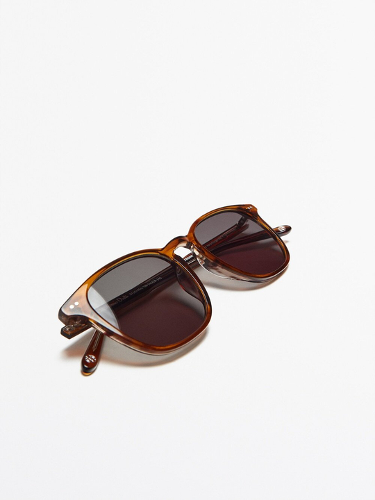 Massimo Dutti Эпоксидные солнцезащитные очки, коричневый
