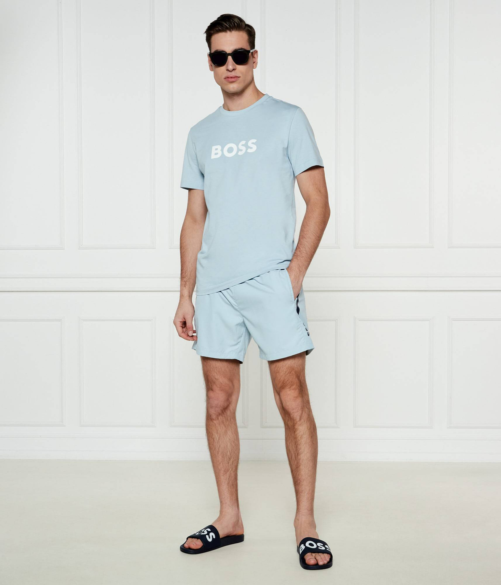 Футболка BOSS BLACK - голубой(50503276)