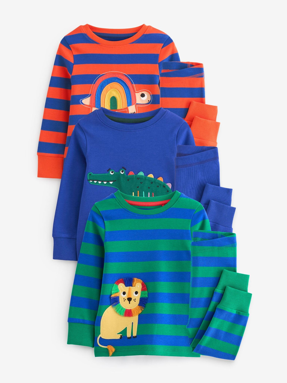 Пижама для мальчика Next 439-326, 3 шт., Синий, Красный, Зеленый