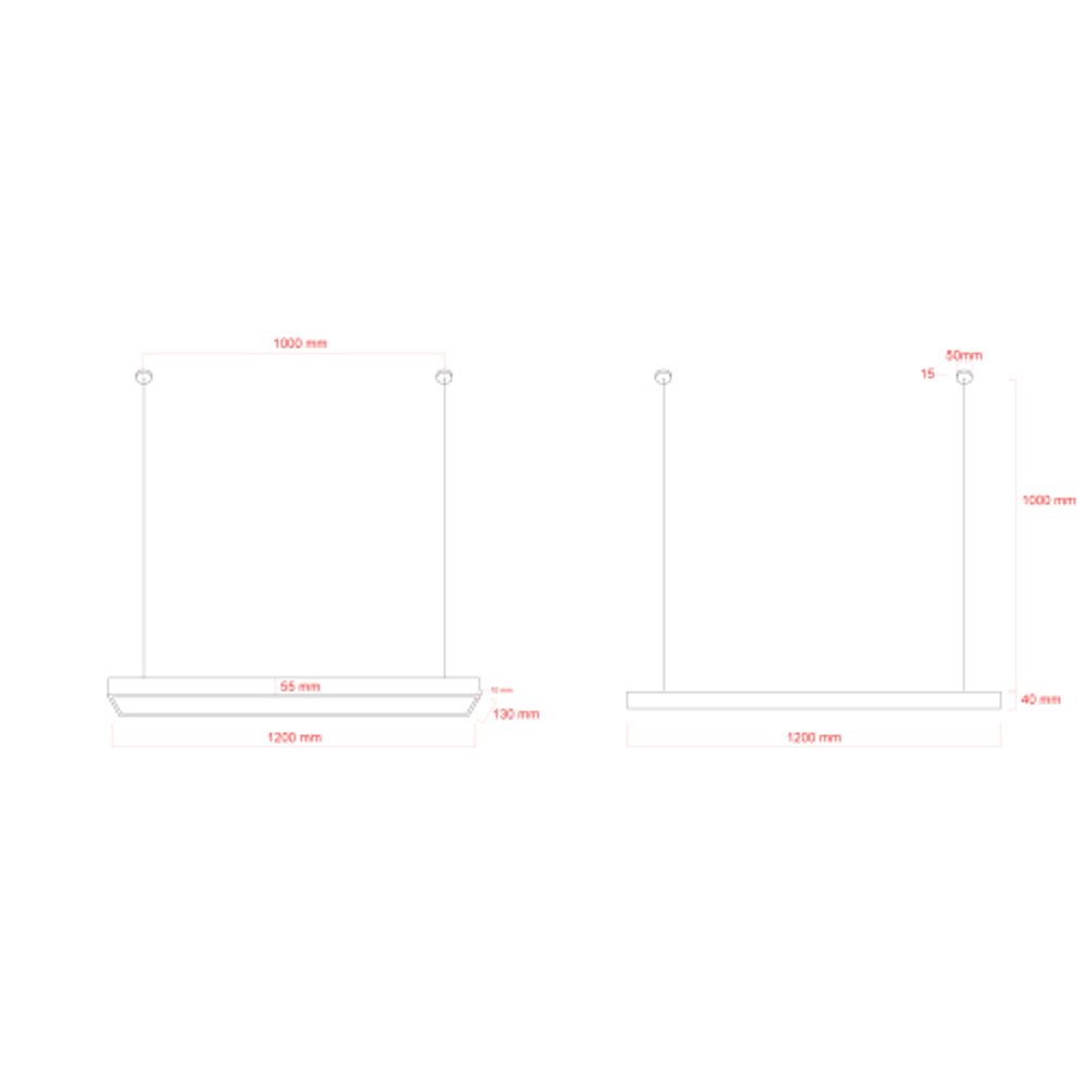 Светильник LED ЭРА Geometria SPO-114-B-40K-036 Block 36Вт 4000К 3000Лм IP40 1200*130*50 черный подвесной драйвер внутри