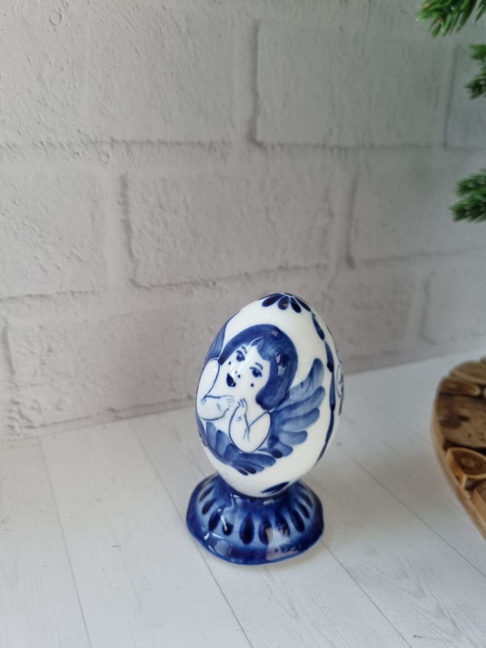 Яйцо пасхальное фигурка гжель