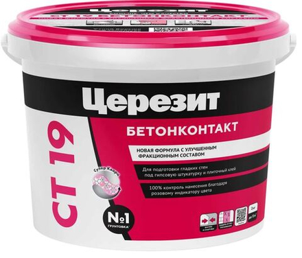 Грунтовка бетонконтакт Церезит CT 19 3 кг (6шт)