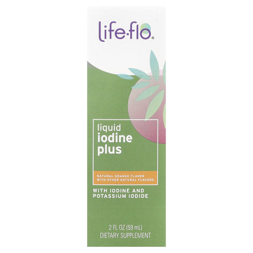 Life-flo, жидкий йод плюс, натуральный апельсиновый вкус, 59 мл (2 жидк. унции)