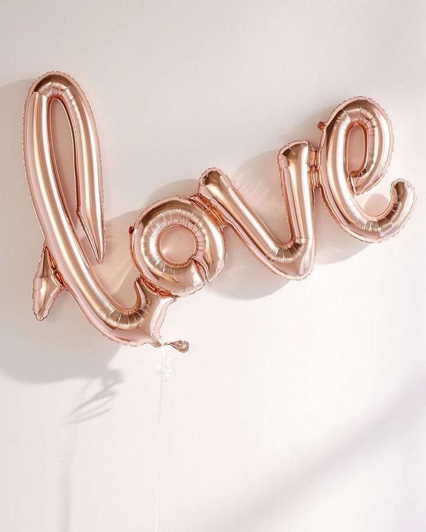 Гирлянда буквы LOVE Rose Gold 108 см * 64 см. (воздух)