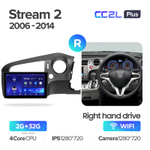 Teyes CC2L Plus 10,2" для Honda Stream 2 2006-2014 (прав)