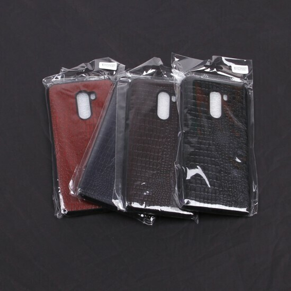 Панель из экокожи Рептилия для Xiaomi Pocophone F1, 010027 Красный