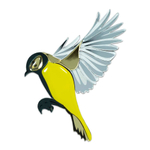 Предвестник весны / Harbinger of spring, brooch, Yellow