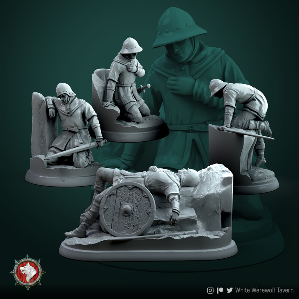 Человек Воин Паладин Варвар Файтер Рыцарь 1шт миниатюра для dnd, днд, pathfinder, фентези, Настольная игра, НРИ, Варгейм, РПГ