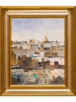 Картина маслом Крыши Петербурга Миф