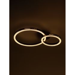 Светильник потолочный светодиодный ЭРА Модерн Bloom CLL-1-78W 3K-6K RC BK с ДУ черный