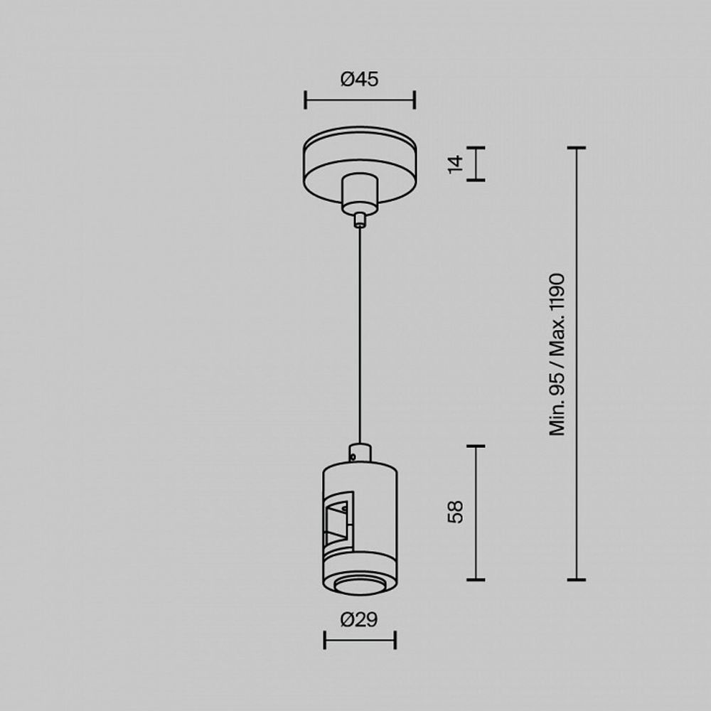 Подвес для трека Maytoni Accessories for tracks Flarity TRA157SW-S1-BS