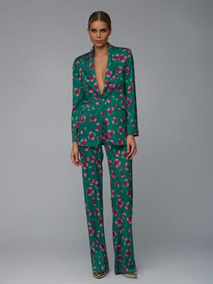 Зёленый пижамный костюм
