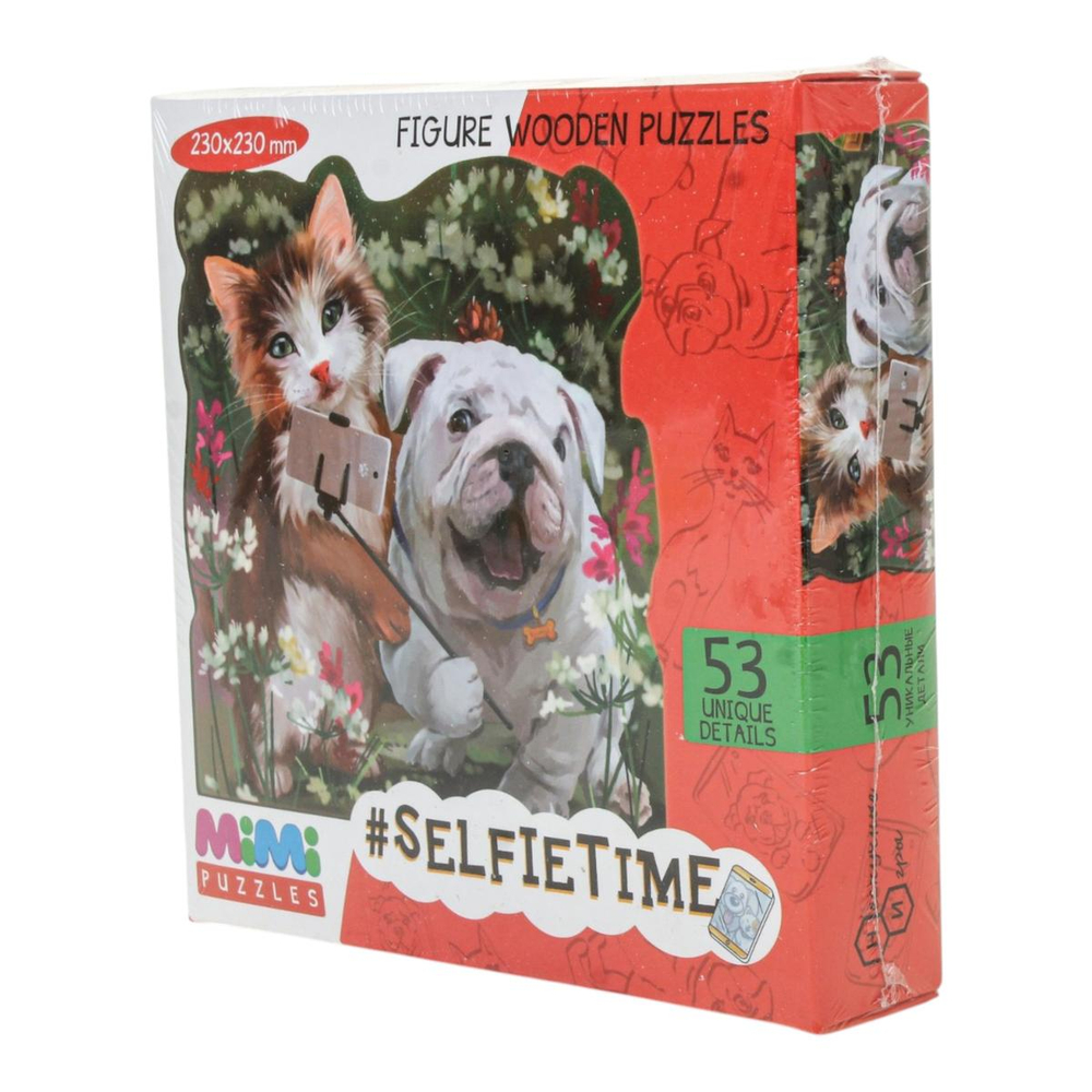 Пазл деревянный фигурный "#Selfietime" 53дет.