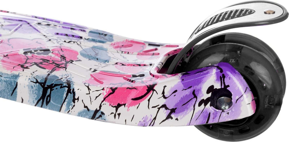Самокат детский трехколесный Игрокат Dino Print Sakura black