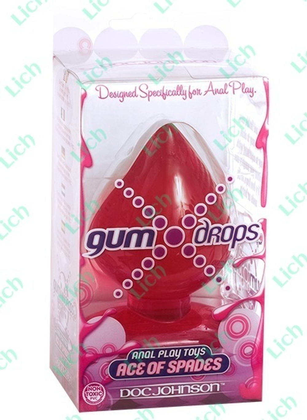 Большая красная пробка GUM DROPS ACE OF SPADES