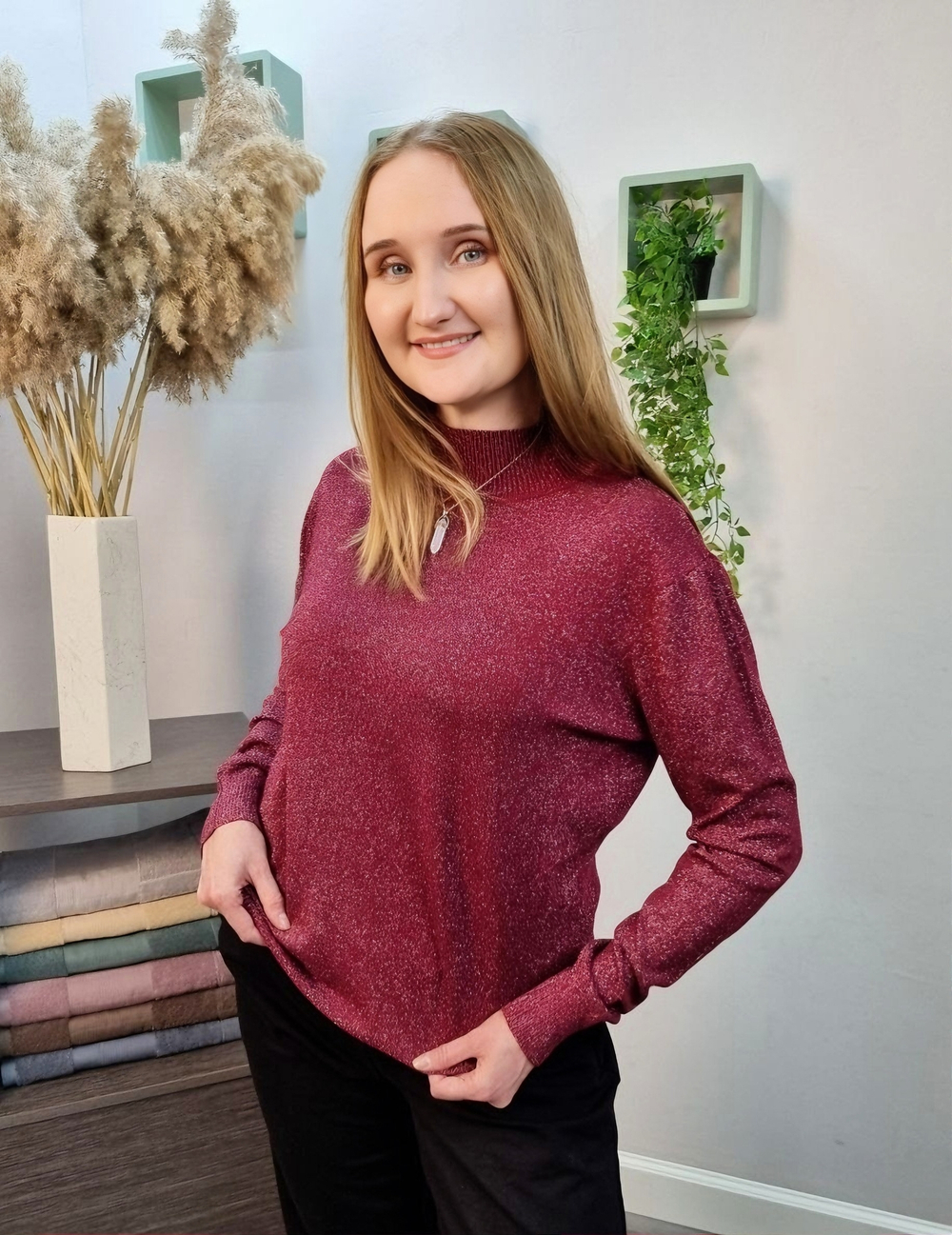 Водолазка женская "Стойка люрекс П.Э" (АН)