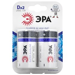 Батарейки ЭРА LR20-2BL SUPER Alkaline