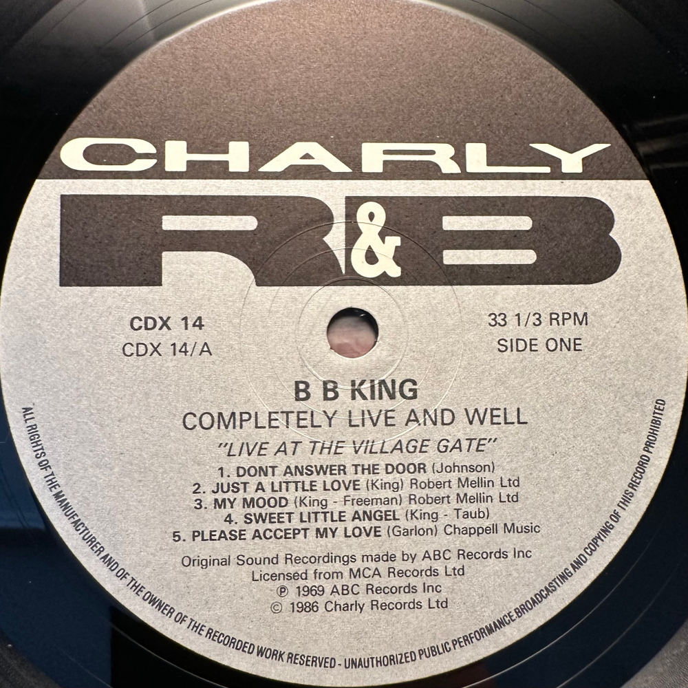 B.B. King - Completely Live & Well 2LP (Англия 1986г.)