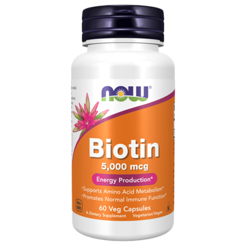 Now Foods Biotin 5000 60 / 120 veg capsules, Витамин B7 (Биотин)