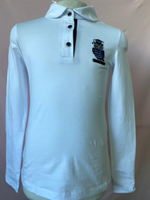 19417, Поло трикотаж вышивка сова, д/р, голубой/синий, р.122-56 - р.176-92 д/д