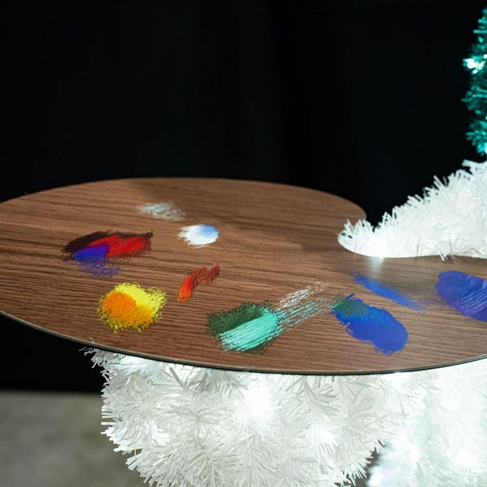 Светодиодный снеговик "Художник"