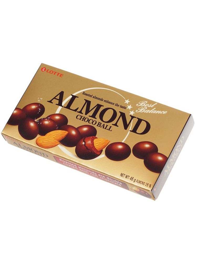Миндаль в шоколаде Lotte Almond choco balls 46 г