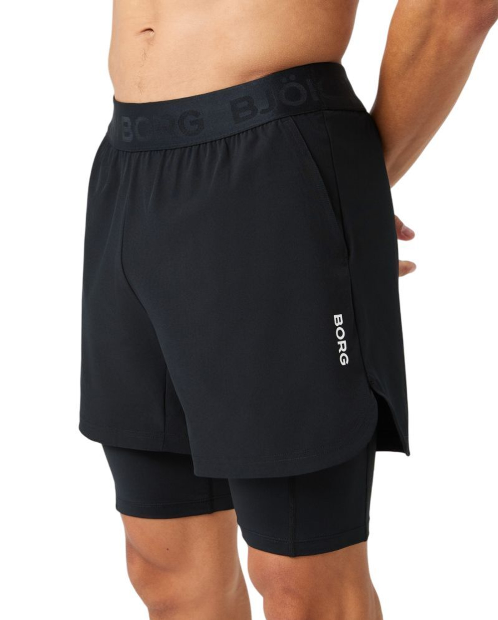 Мужские теннисные шорты Björn Borg 2 In 1 - black beauty