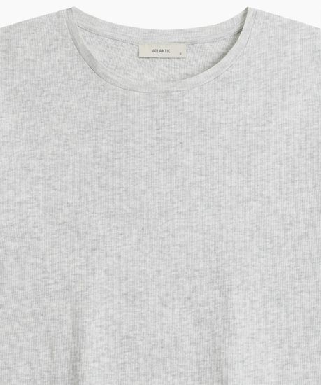 Женская пижама Atlantic NLP-490/02 ,с коротким рукавом и шортами, хлопок, светло-серый меланж + светло-голубой