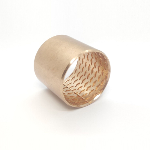 Бронзовая разрезная свертная втулка FB090 40х44х40 / Скользящий подшипник / Металлосвертная втулка с насечкой / для манипуляторов и спец. Техники