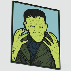 3D Картина по номерам из дерева Франкенштейн, 38x50 см