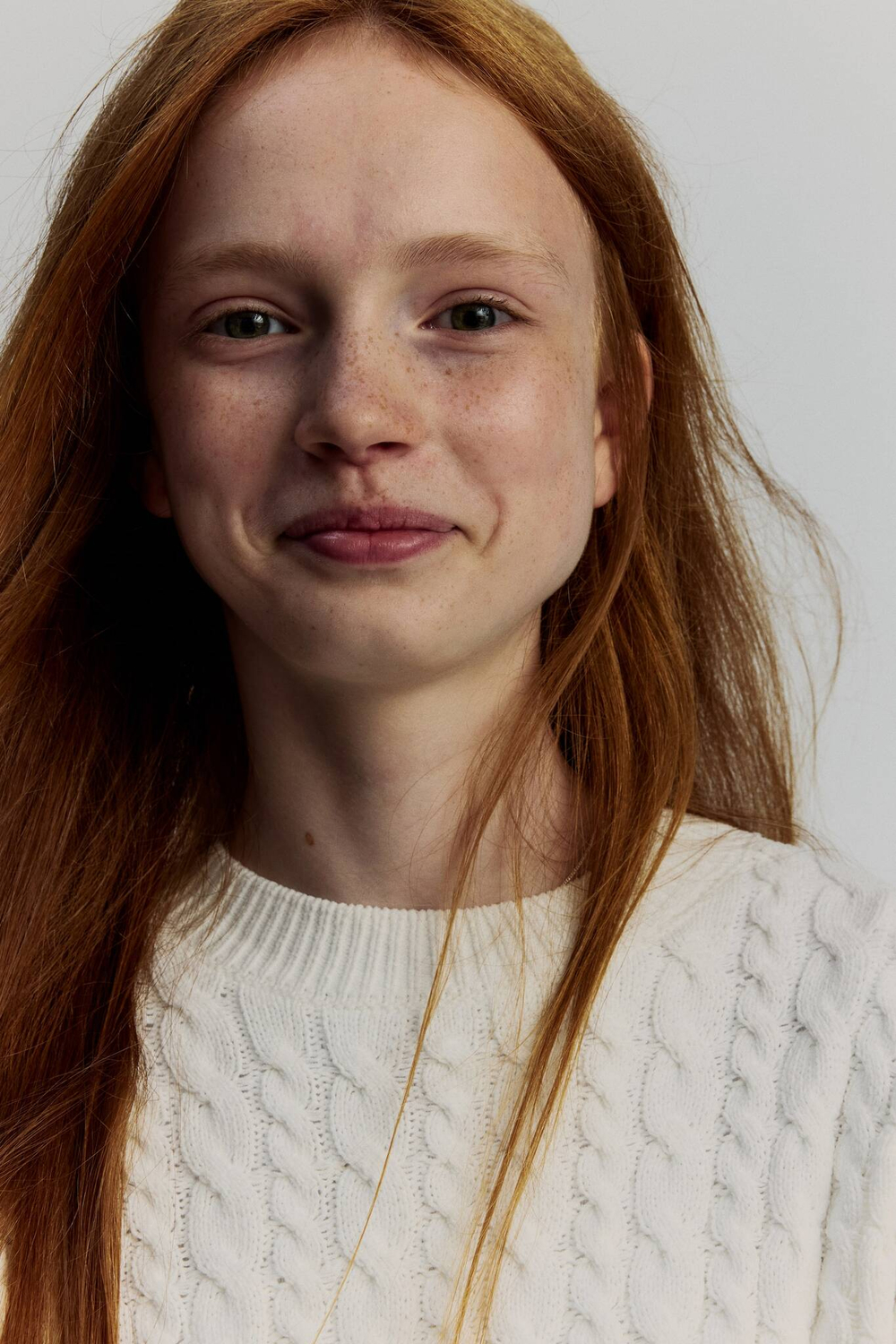 H&M Вязаный свитер, белый