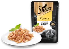 Sheba пауч для взрослых кошек (курица) ломтики в соусе 75 г
