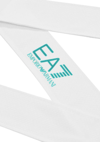 Теннисная бандана EA7 Woven Headband - white/blue caracao