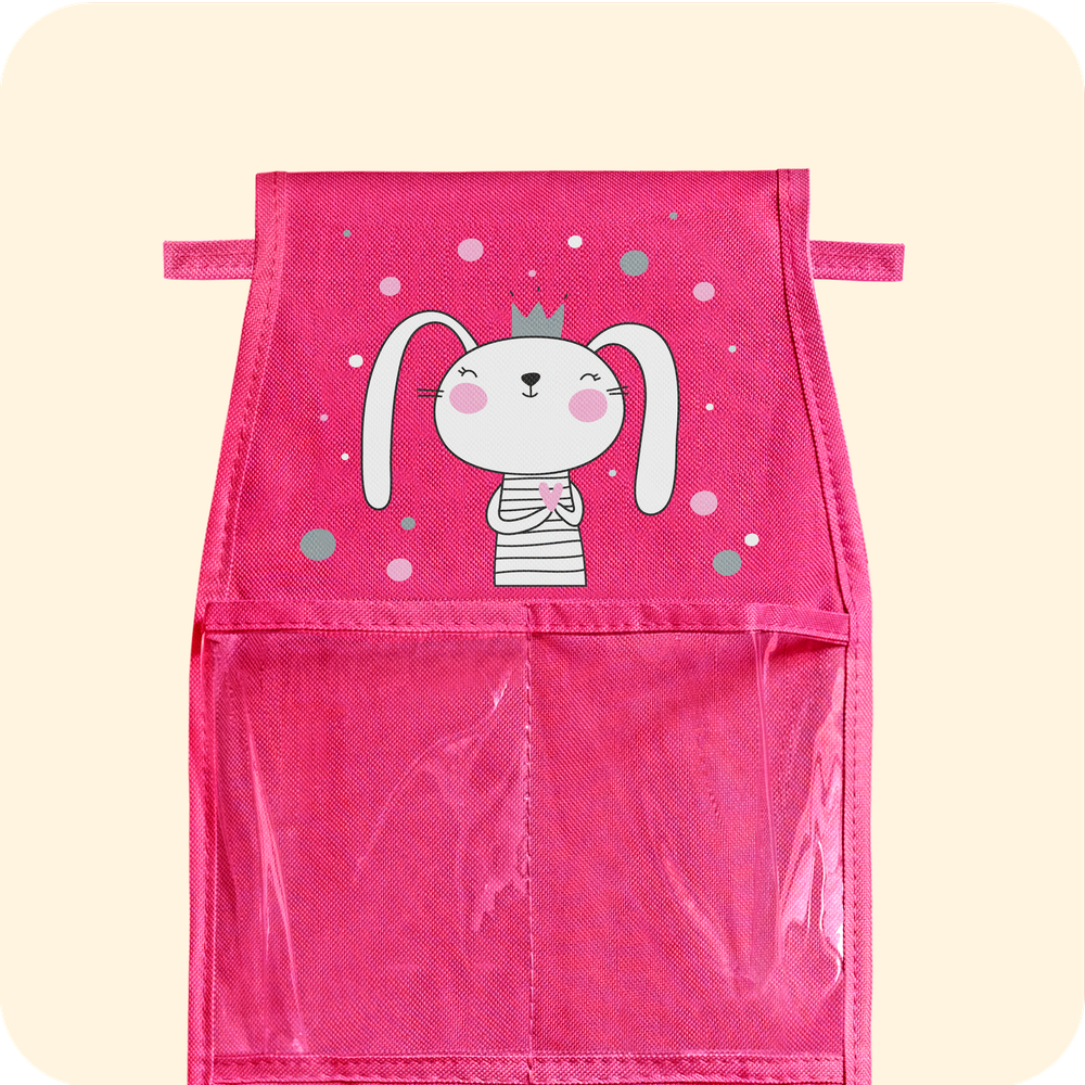 Кармашки в садик 83х24 Зайка (фуксия)