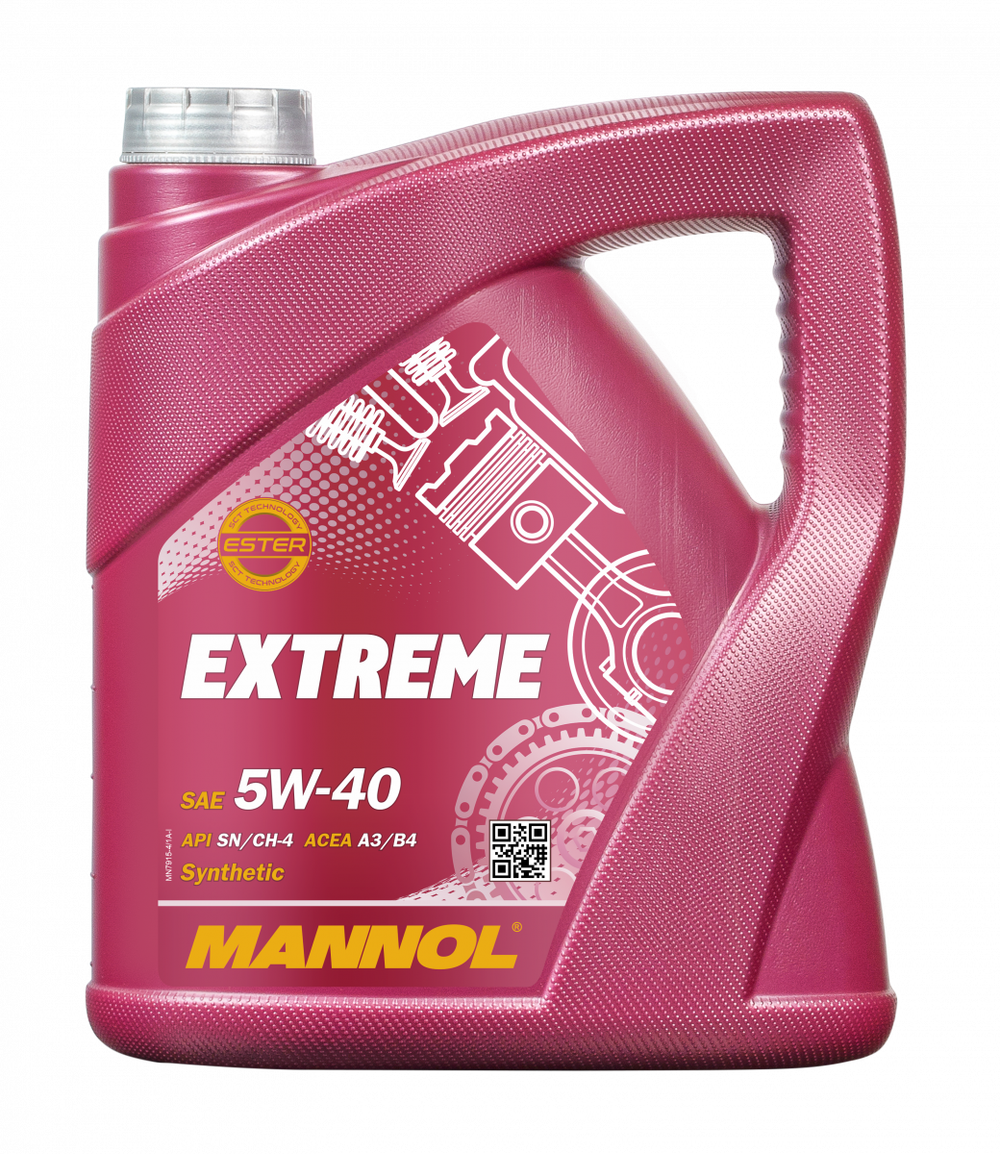 Моторное масло Mannol Extreme 5W-40, синтетическое, 4 л