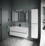 Тумба подвесная SANCOS Urban 1190х450х550, c двумя ящиками оснащенными доводчиками, белый глянец , арт. UR120-1W