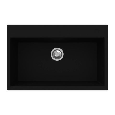 Кухонная мойка кварцевая Top Zero GRETTA Deep Black