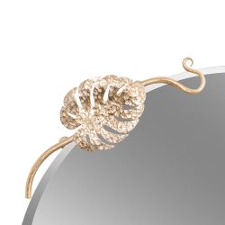 Зеркало настенное Monstera Deliciosa (Монстера) Айвори Мраморное золото