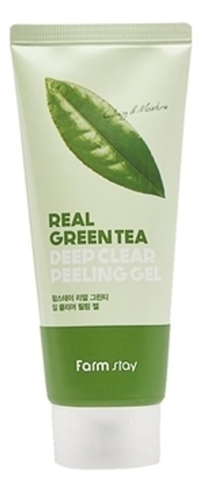 Гель отшелушивающий с экстрактом зеленого чая FarmStay Green tea deep clear peeling gel, 100 мл