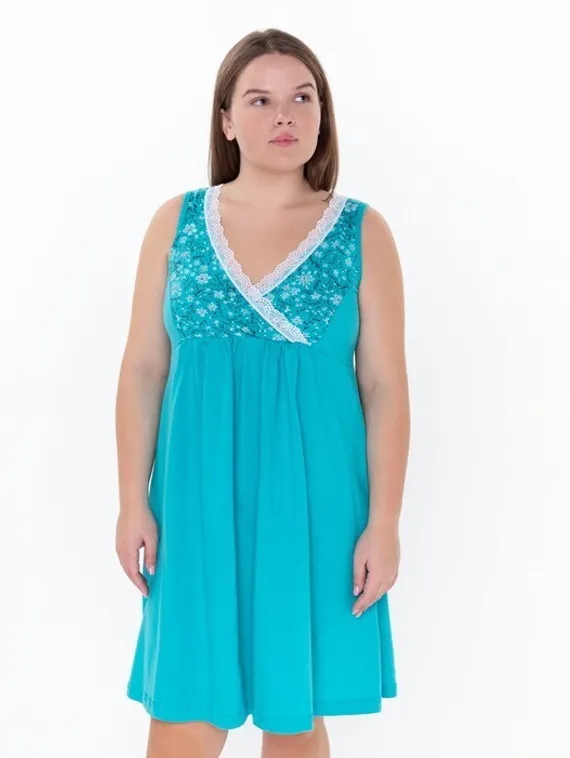 Ночная сорочка женская, цвет ментол, размер 46