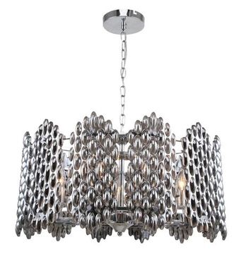 Люстра подвесная 5*Е14 1007/09/05P хром Glazgo Stilfort