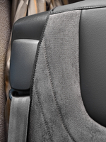 Чехлы Люкс DAF XF 106 (экокожа, черный цвет, серая вставка)