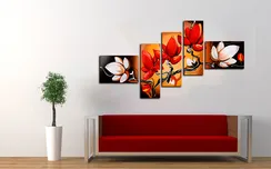 Модульная картина "Ветка сакуры"