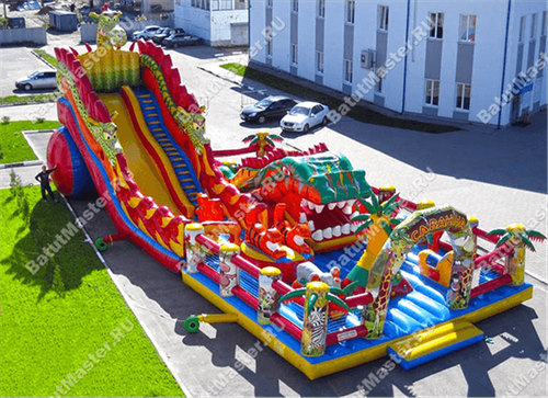 Профессиональный надувной батут "Гранд-саванна" 17*10*9 м