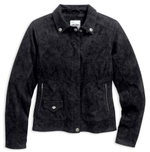 Женская замшевая куртка Harley-Davidson® черная замшевая кожа