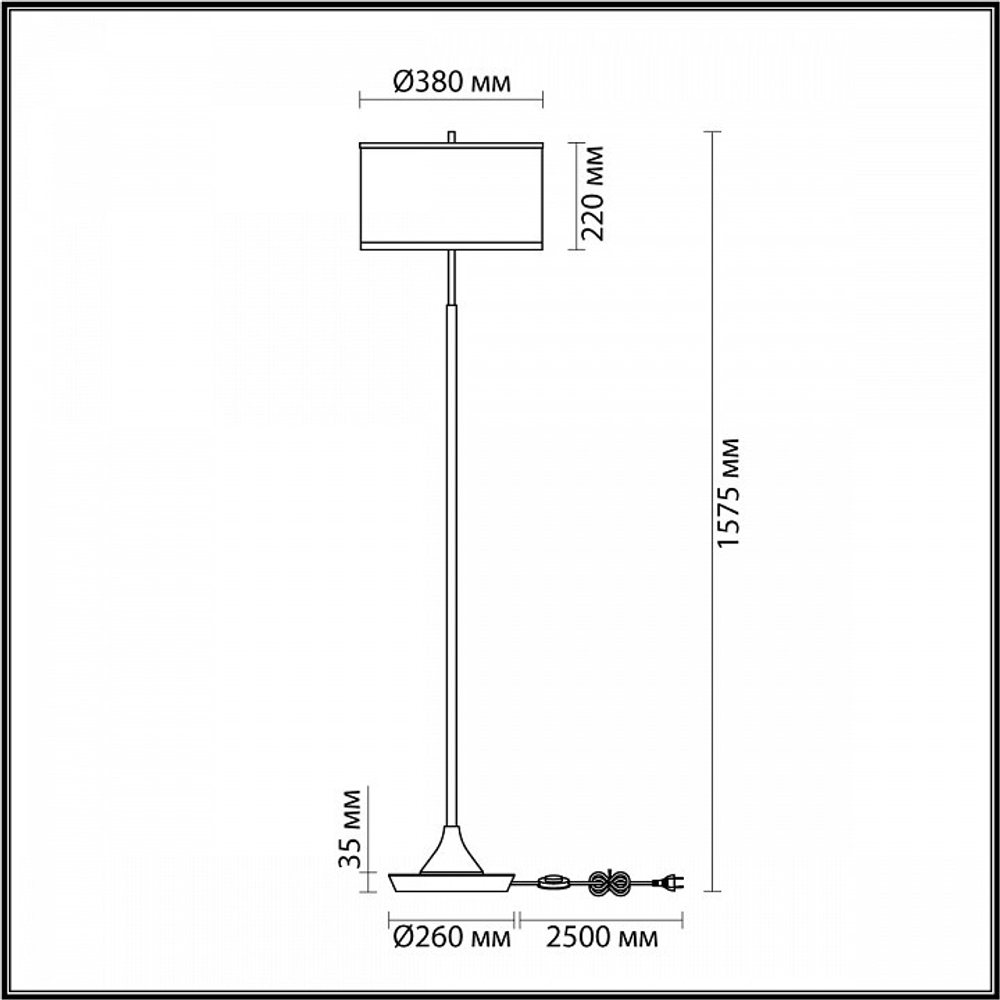 Торшер Odeon Light Bergi 5064/2F