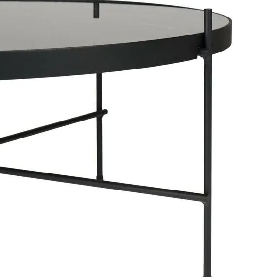 Кофейный стол Lacio Ø80х35 см, черная керамика