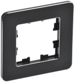 BRITE Рамка 1-местная РУ-1-1-Бр металл черный RE IEK