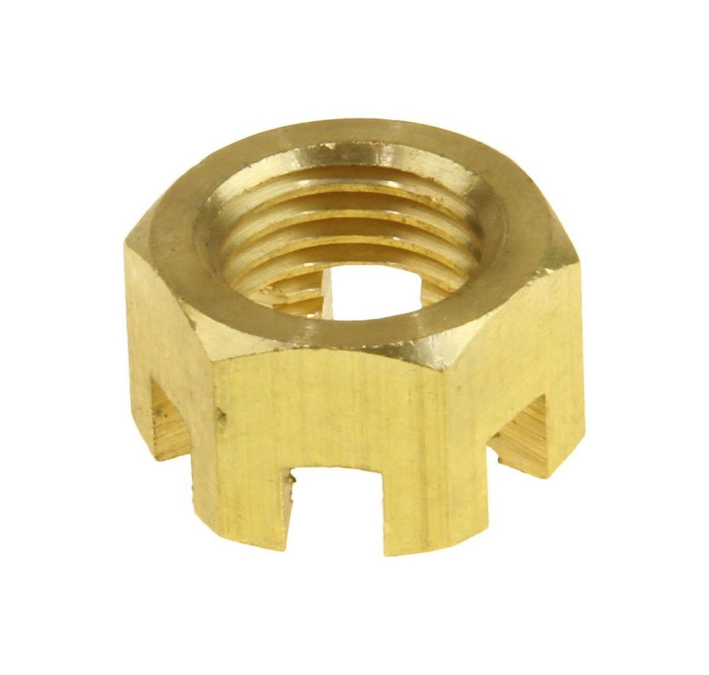 Гайка корончатая М14 на гребной вал Suzuki DT20-30/DF25-30 (19 мм)